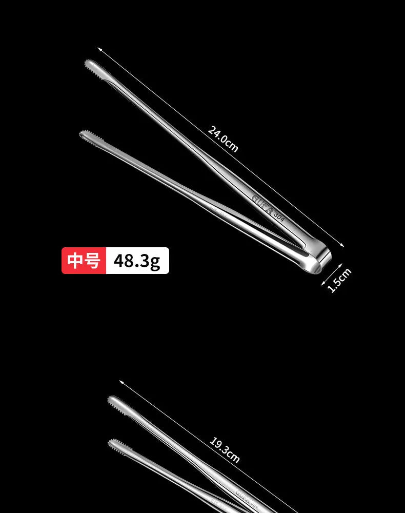 Stainless steel tongs