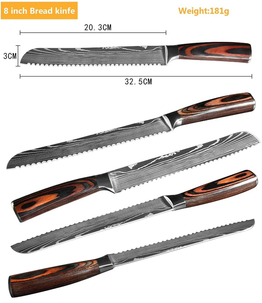 Hikari Series Laser Damascus Knife Collection