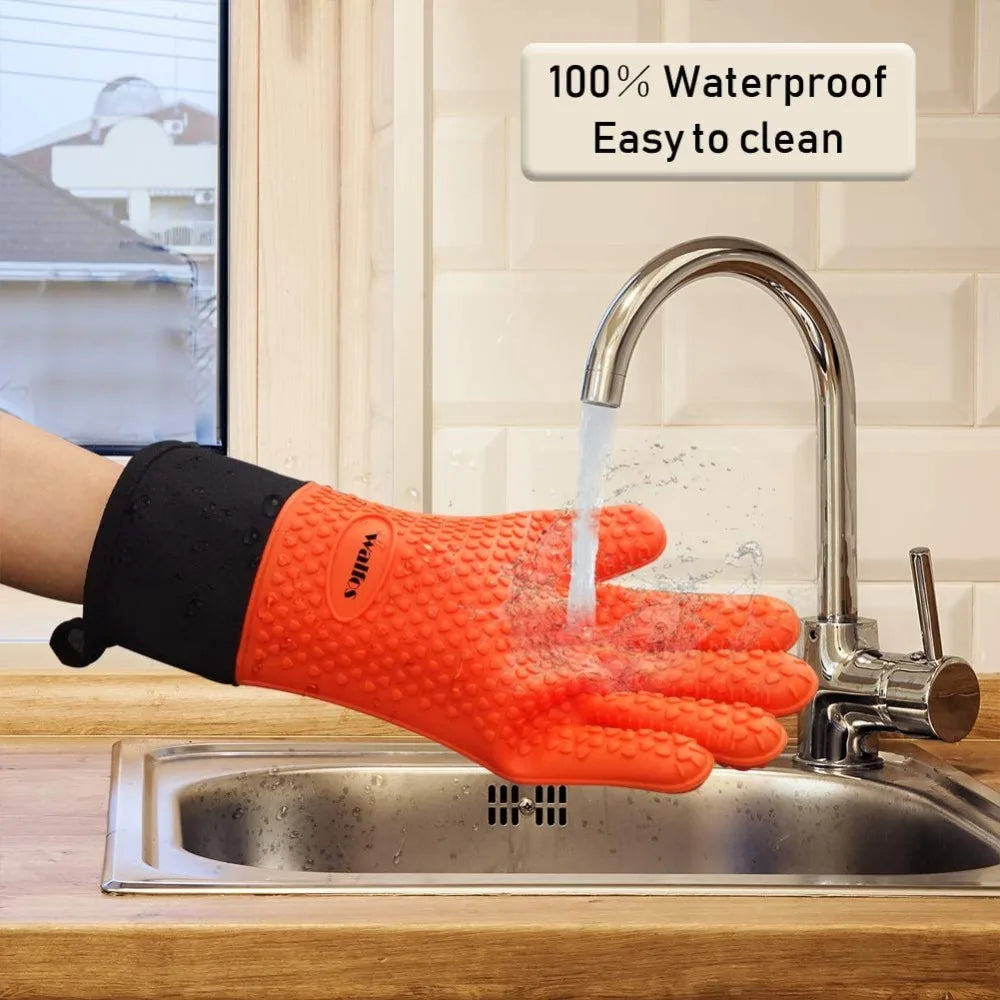 Walfos  1 Piece Long Silicone Kitchen Gloves
