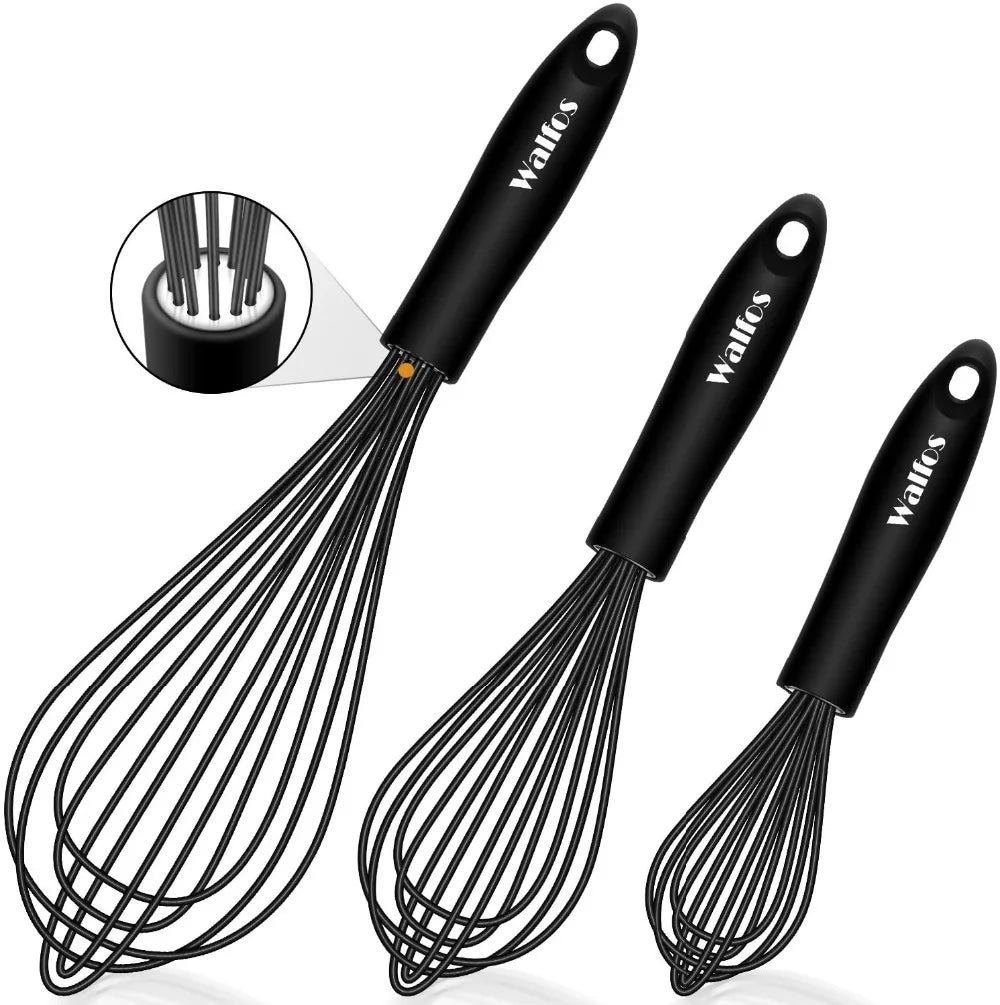 WALFOS 3-in-1 Rotating Manual Whisk Set