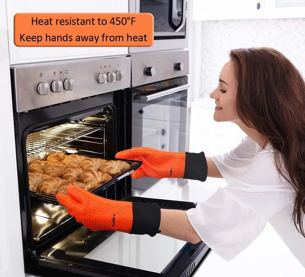 Walfos  1 Piece Long Silicone Kitchen Gloves