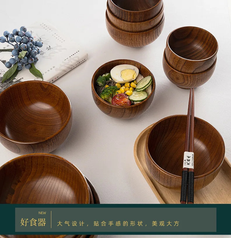 Hinoki Wooden Rice & Soup Bowl