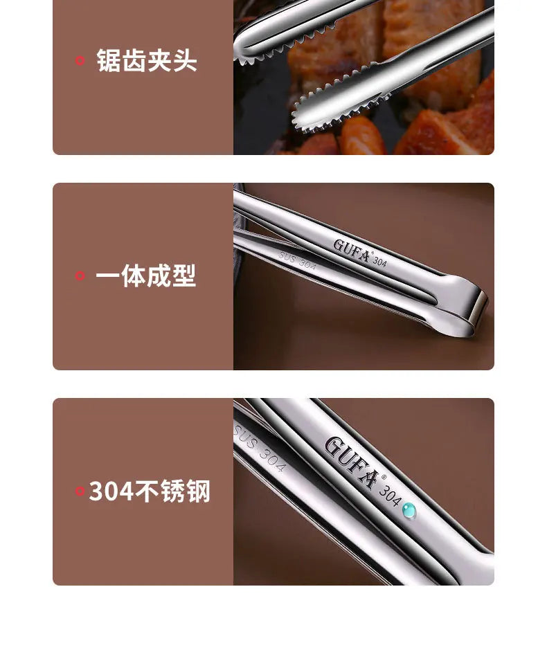 Stainless steel tongs