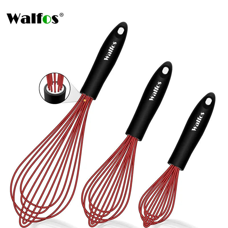 WALFOS 3-in-1 Rotating Manual Whisk Set