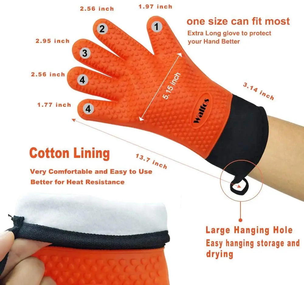 Walfos  1 Piece Long Silicone Kitchen Gloves