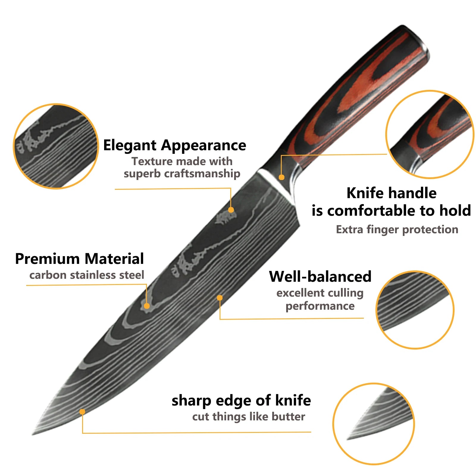 Hikari Series Laser Damascus Knife Collection