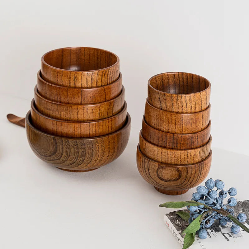 Hinoki Wooden Rice & Soup Bowl