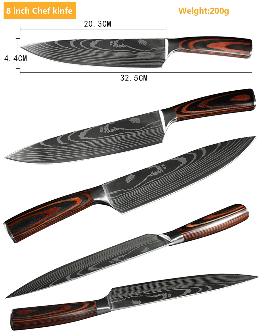 Hikari Series Laser Damascus Knife Collection