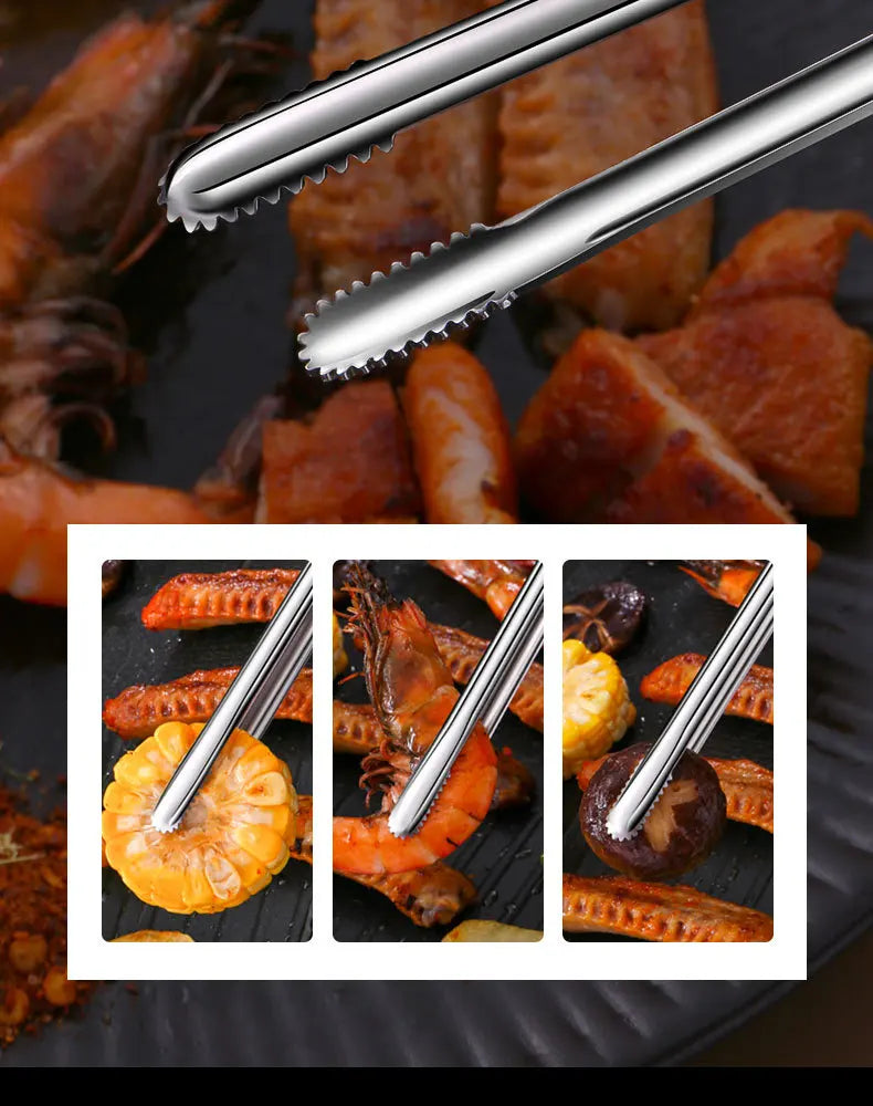 Stainless steel tongs