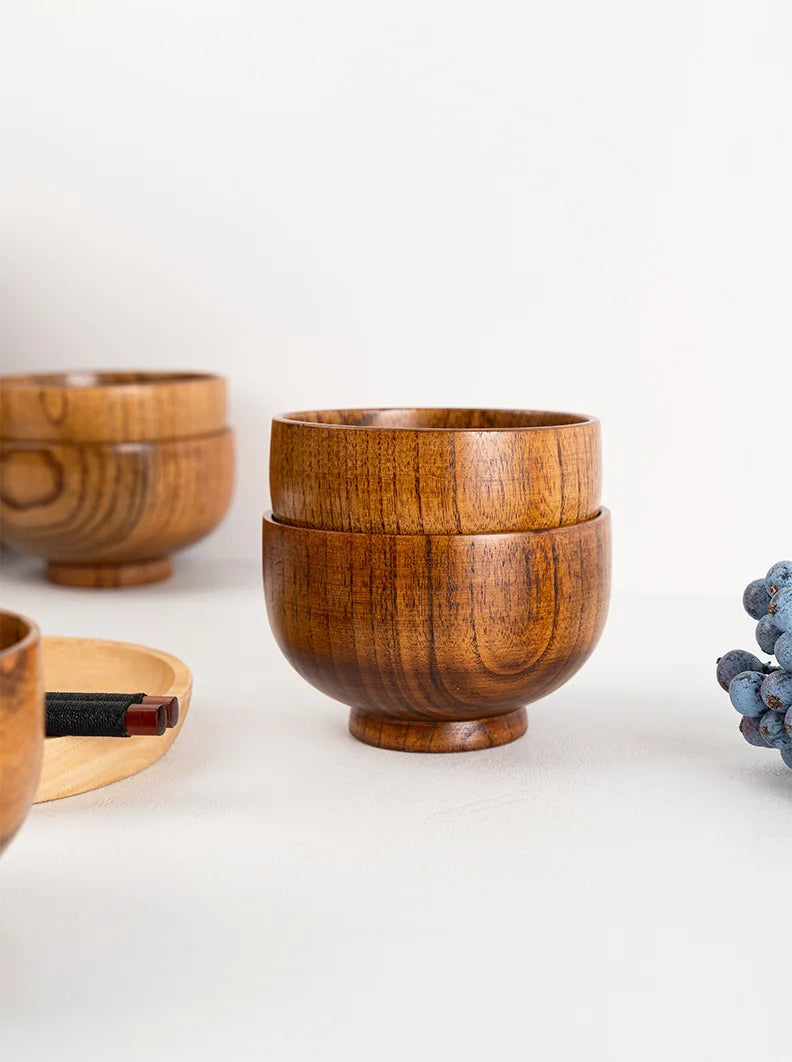 Hinoki Wooden Rice & Soup Bowl