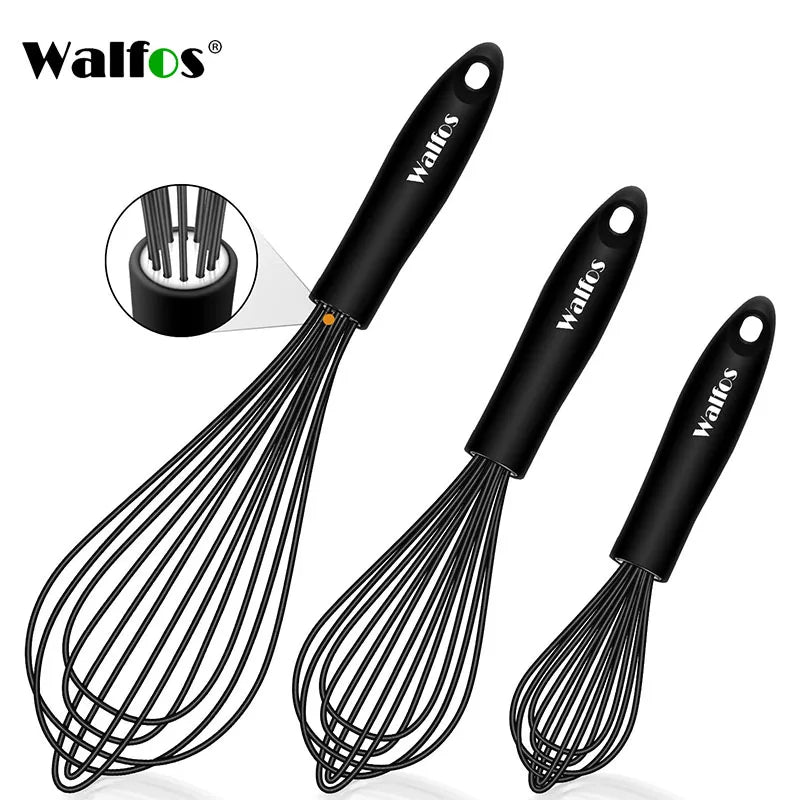 WALFOS 3-in-1 Rotating Manual Whisk Set