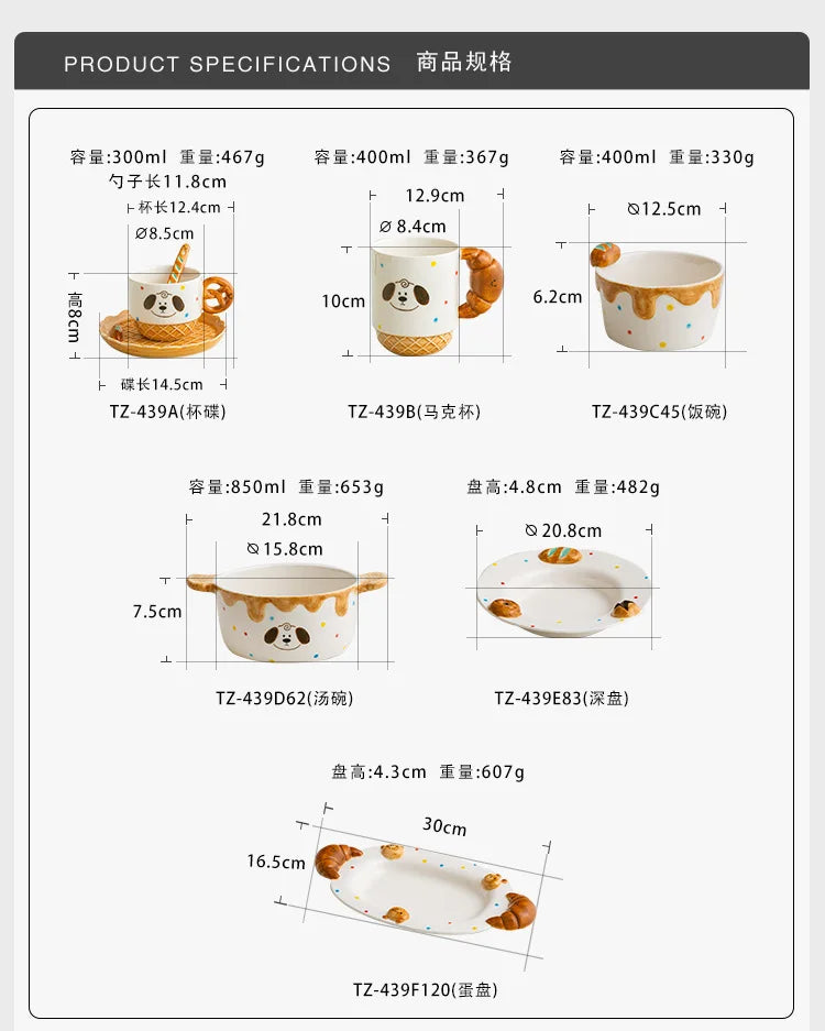 Cartoon Ceramic Tableware