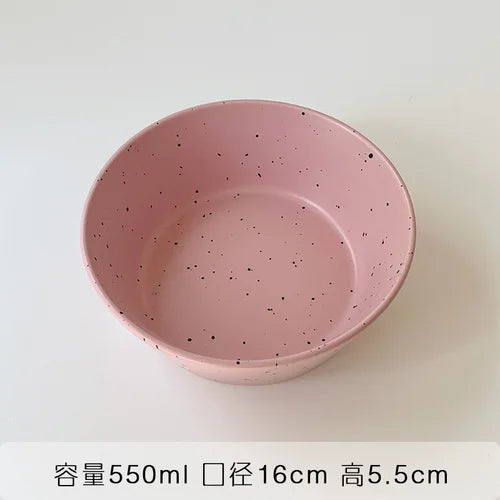 Retro Style Matte Green Ink Splashing Ceramic Tableware