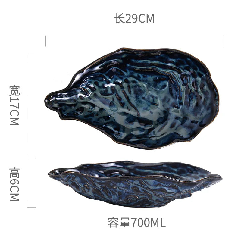 Kiln-Fired Irregular Ceramic Plate