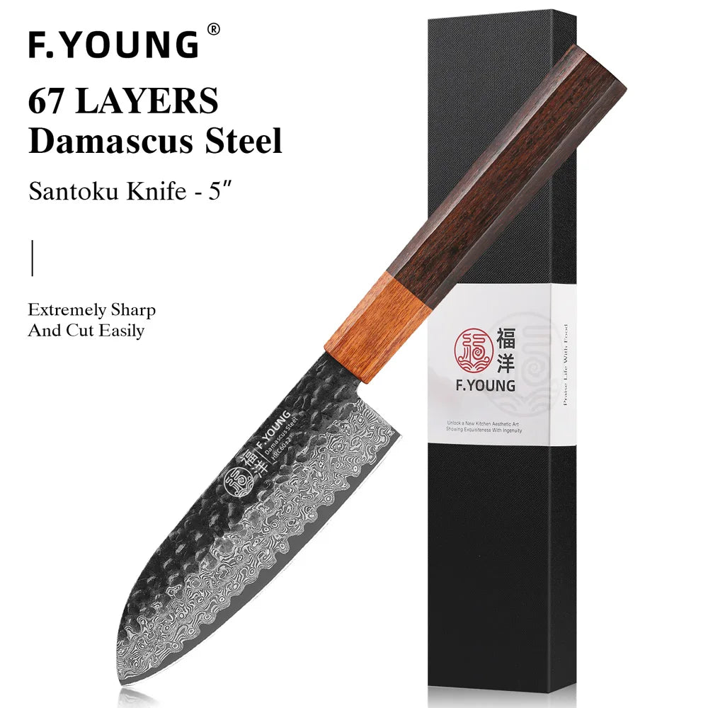 F.YOUNG Hand-Forged Japanese Damascus Chef Knife