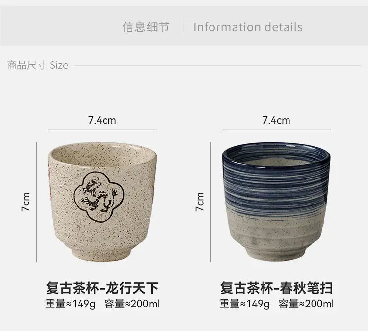 Japanese style Hefeng hand-painted ceramic tea cup