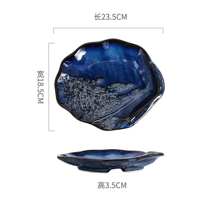 Kiln-Fired Irregular Ceramic Plate