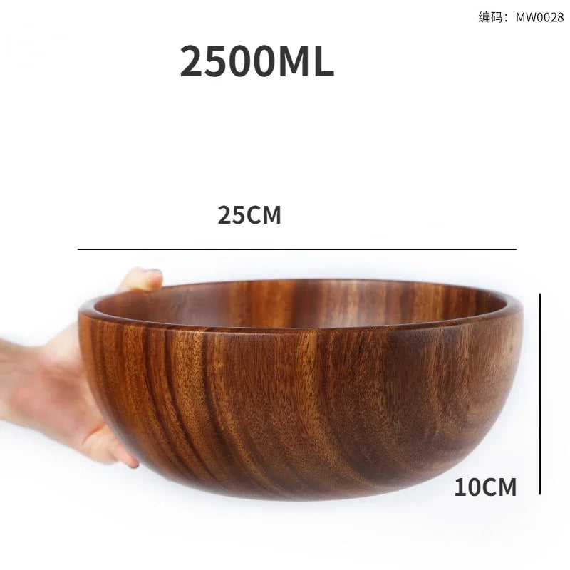 Acacia Wood Salad Wood Bowl
