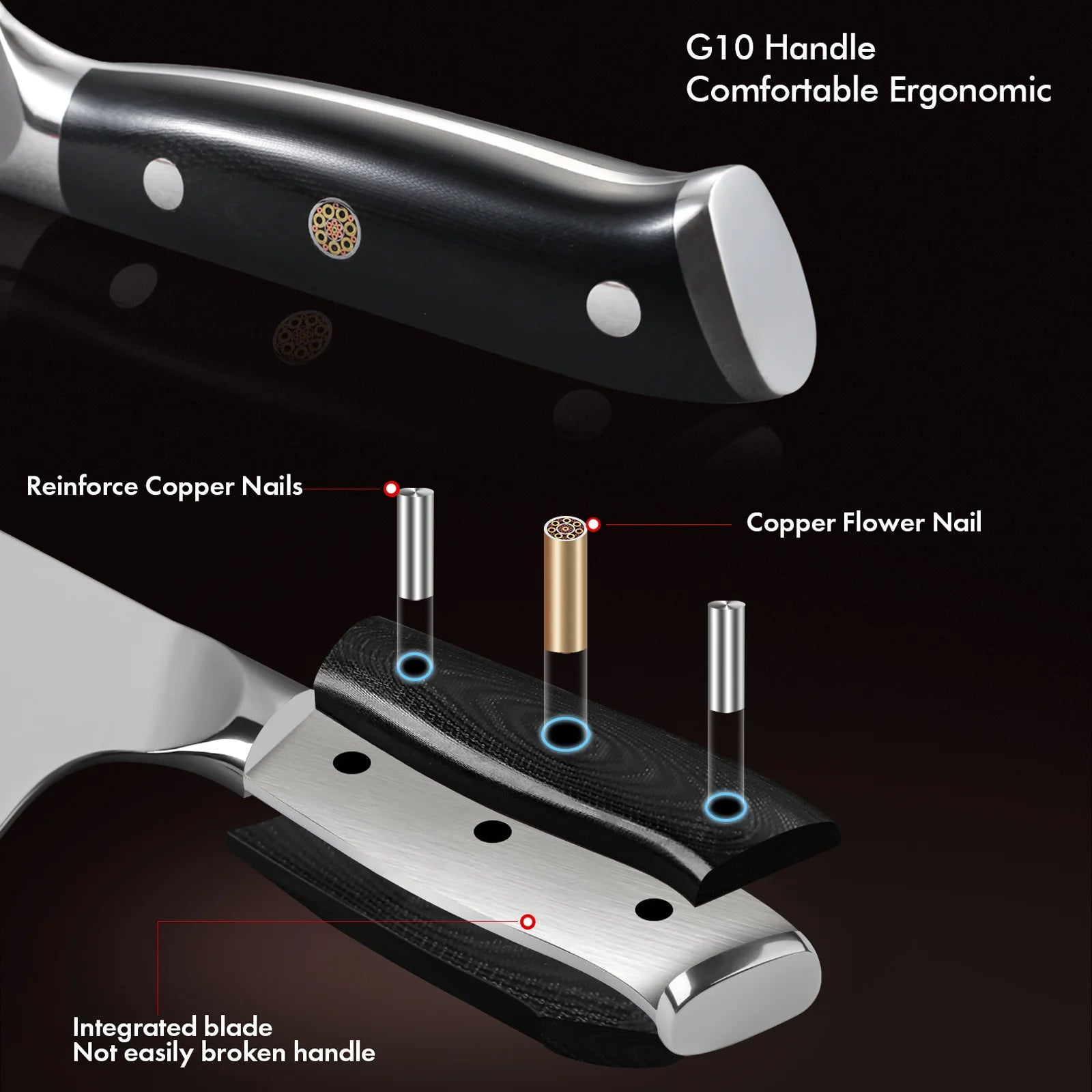 TURWHO 7" Bone Chopper Knife