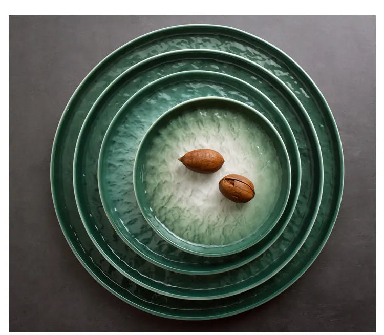 Nordic Gradient Emerald Steak Plate