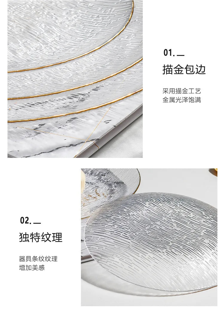 Glass Plate Household Transparent Tableware