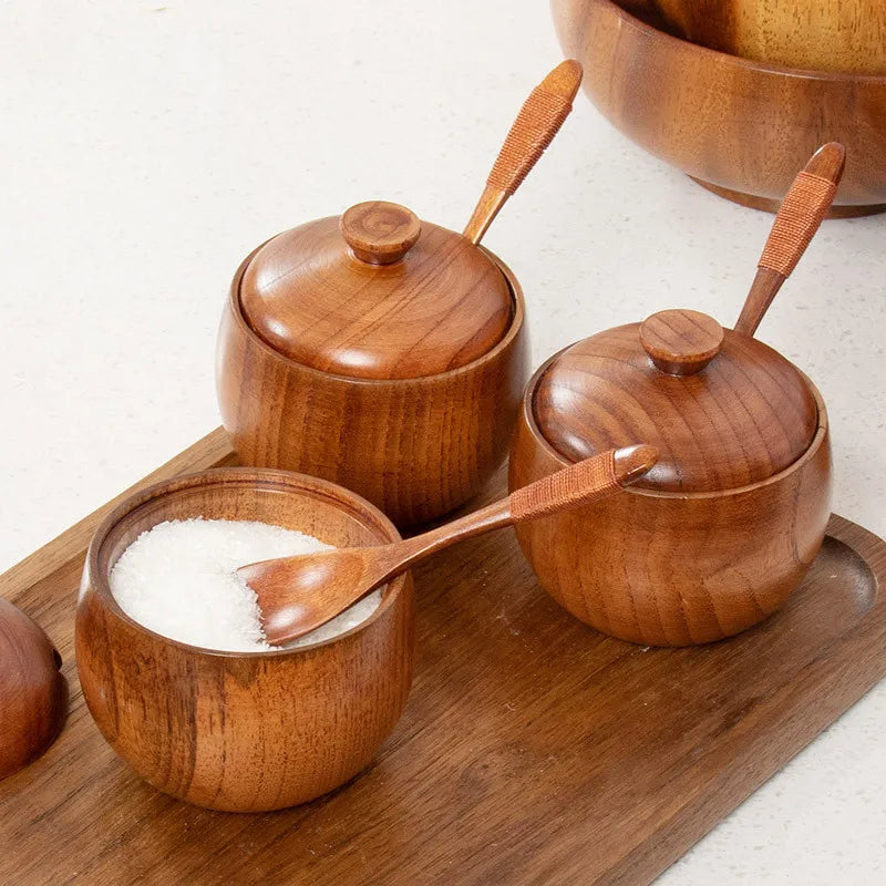 Wooden Seasoning Jar