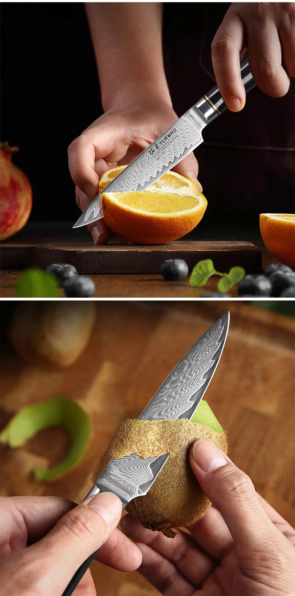 TURWHO 1PC Damascus Kitchen Chef Knifes