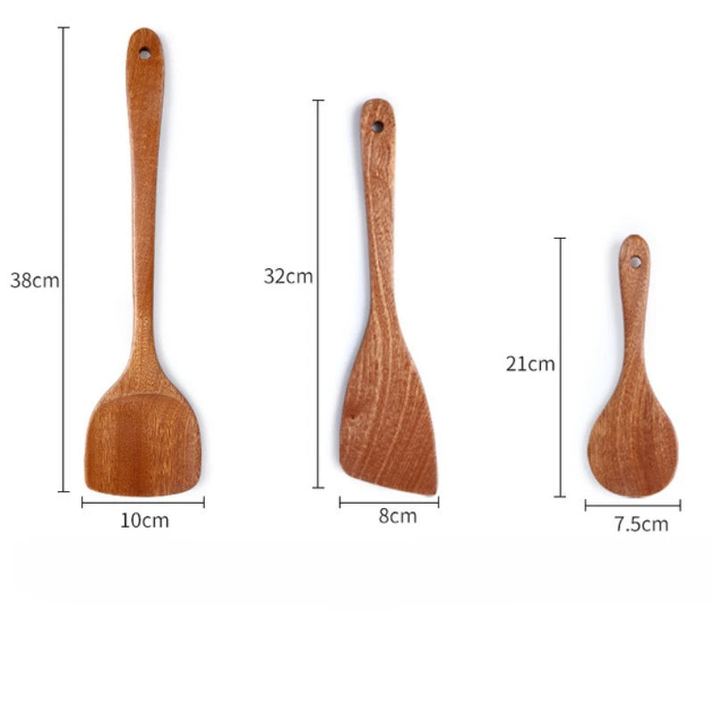Natural Wooden Spoon & Spatula