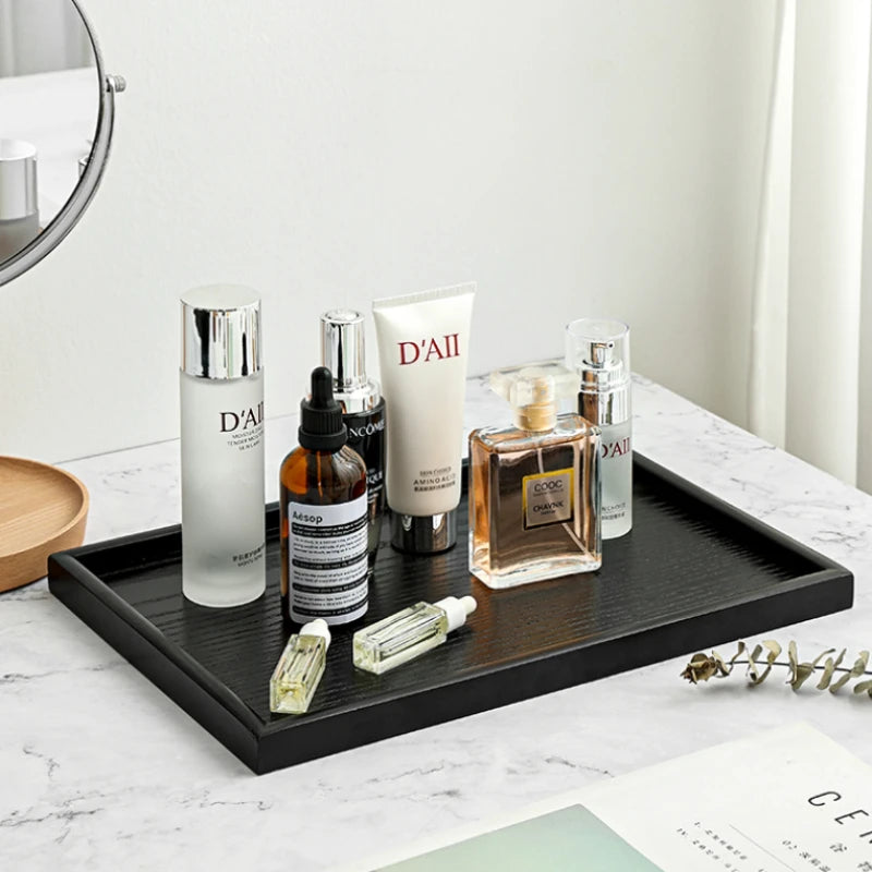 Black Tray Solid Wood