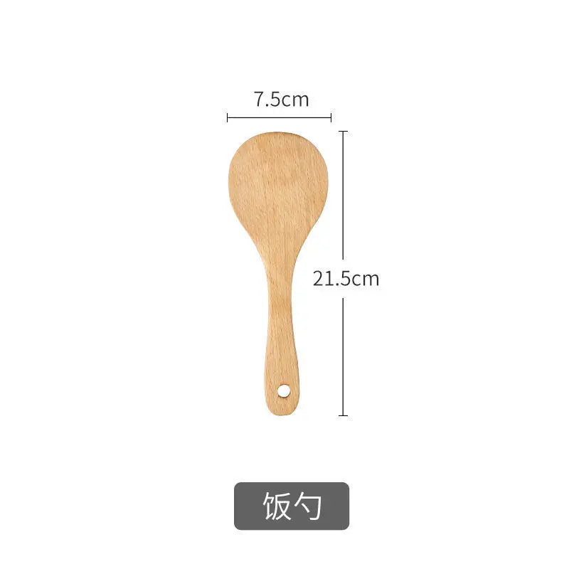 Natural Wooden Spoon & Spatula