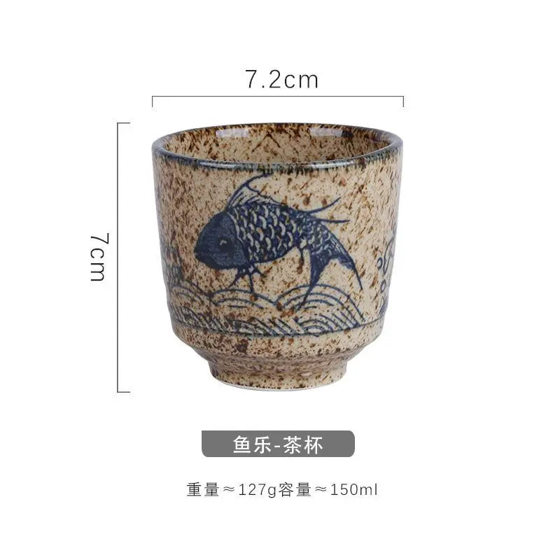 Japanese style Hefeng hand-painted ceramic tea cup