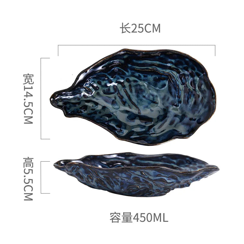 Kiln-Fired Irregular Ceramic Plate