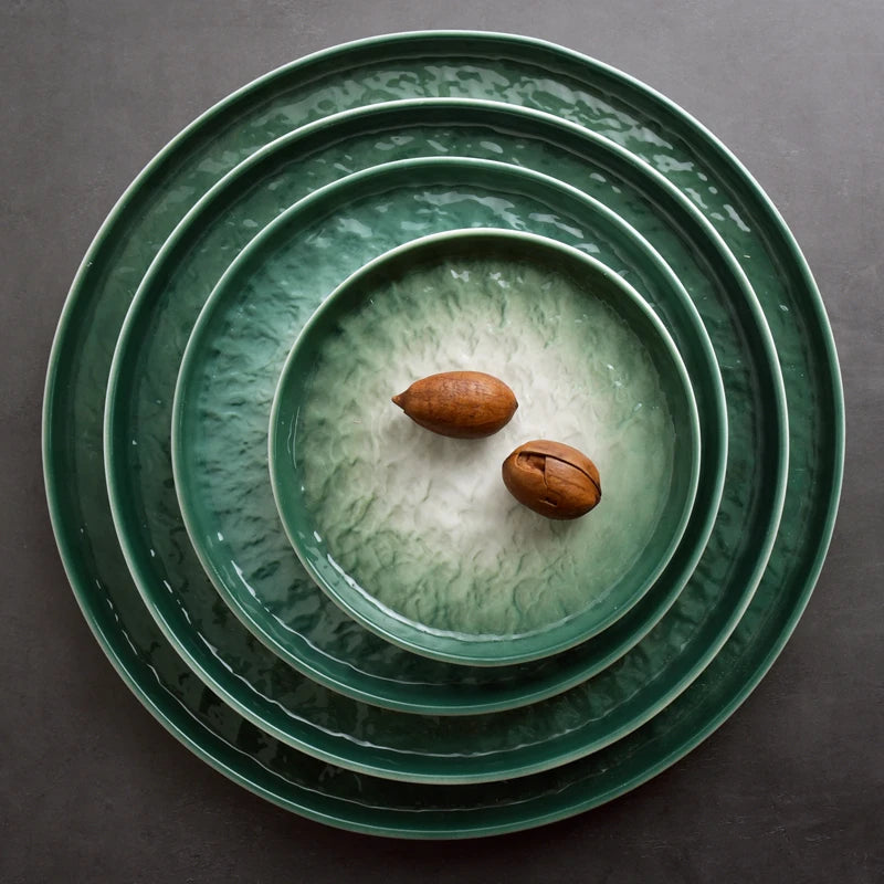 Nordic Gradient Emerald Steak Plate