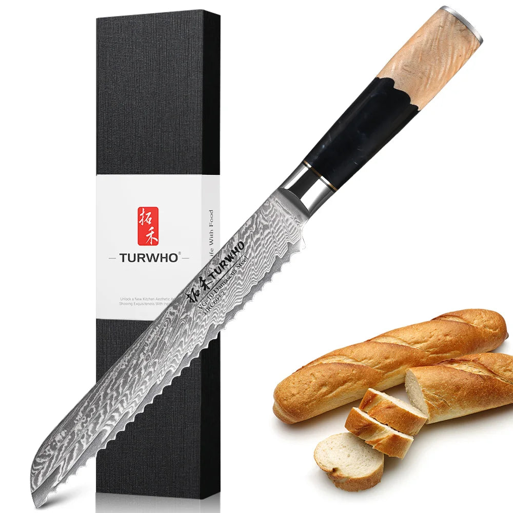 TURWHO 1PC Damascus Kitchen Chef Knifes