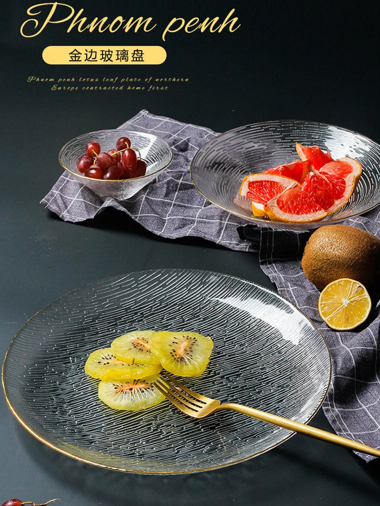 Glass Plate Household Transparent Tableware