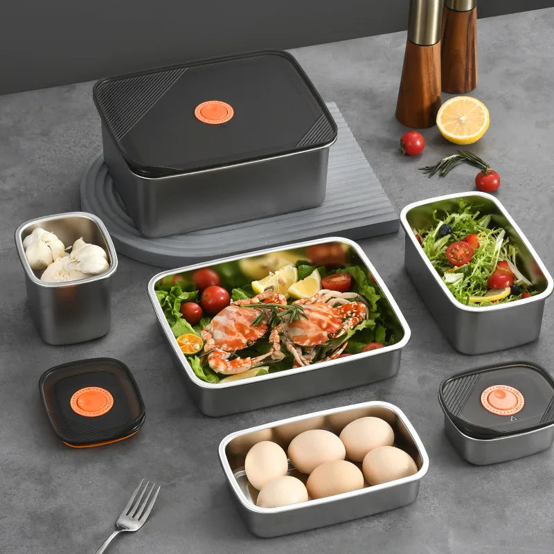 Stainless steel crisper sealed lunch box