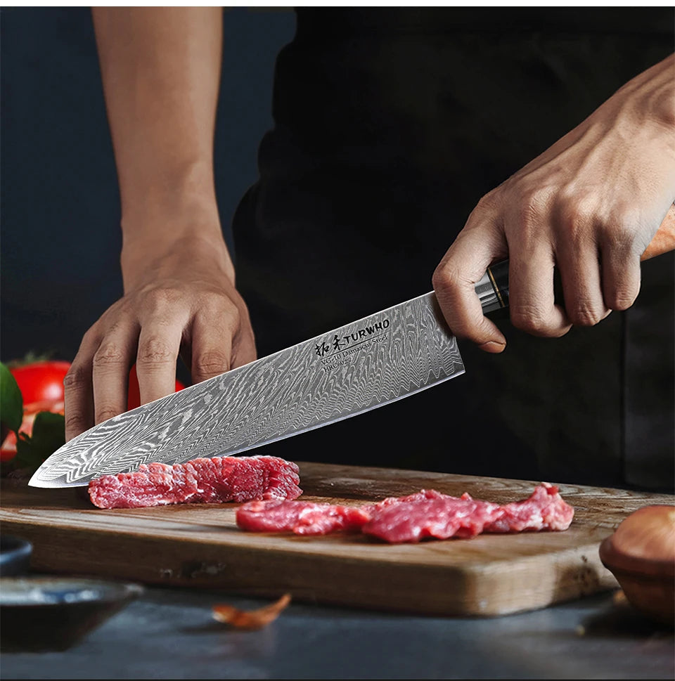 TURWHO 1PC Damascus Kitchen Chef Knifes