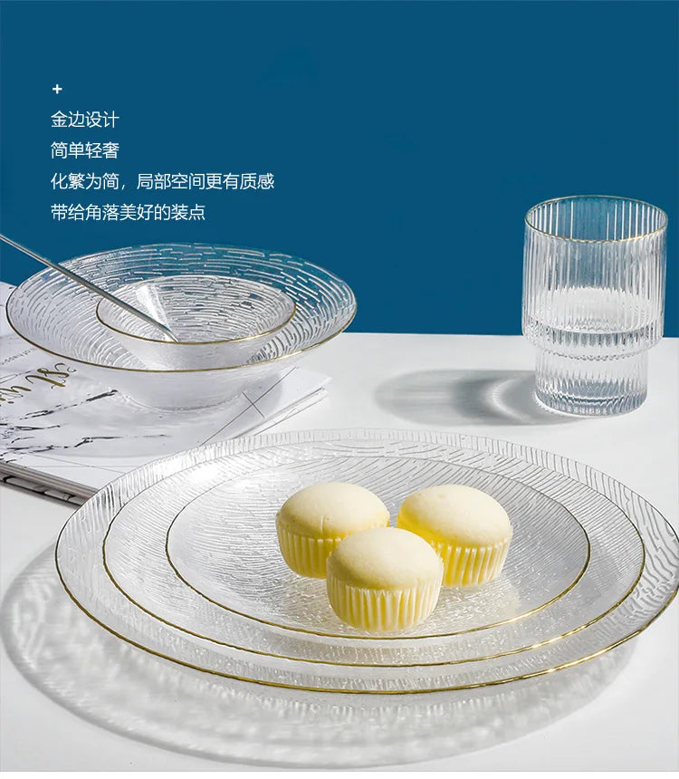 Glass Plate Household Transparent Tableware