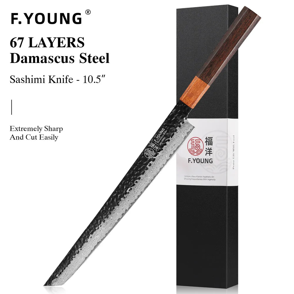 F.YOUNG Hand-Forged Japanese Damascus Chef Knife