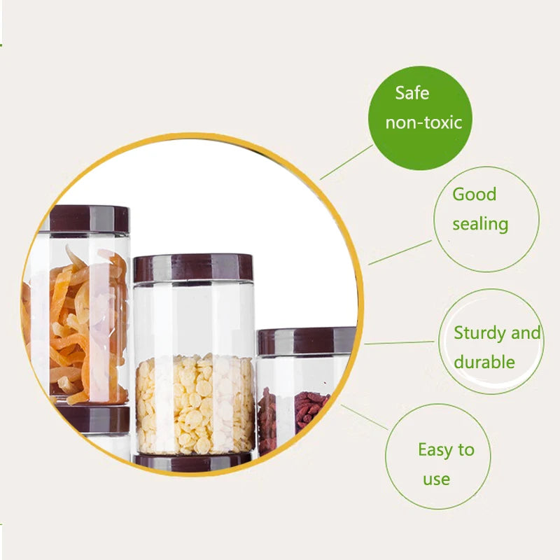 10pcs Food Storage Jars With Coffee Lid