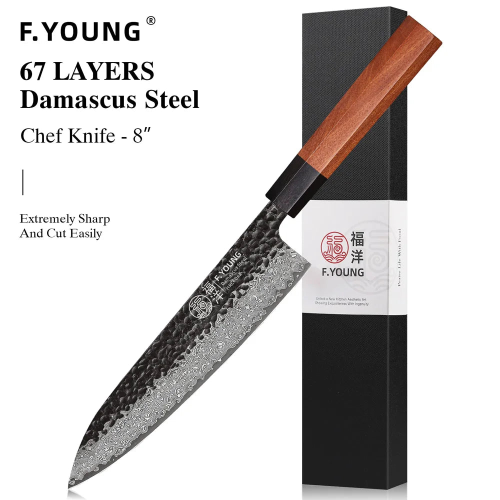F.YOUNG Takumi Damascus Chef Knife