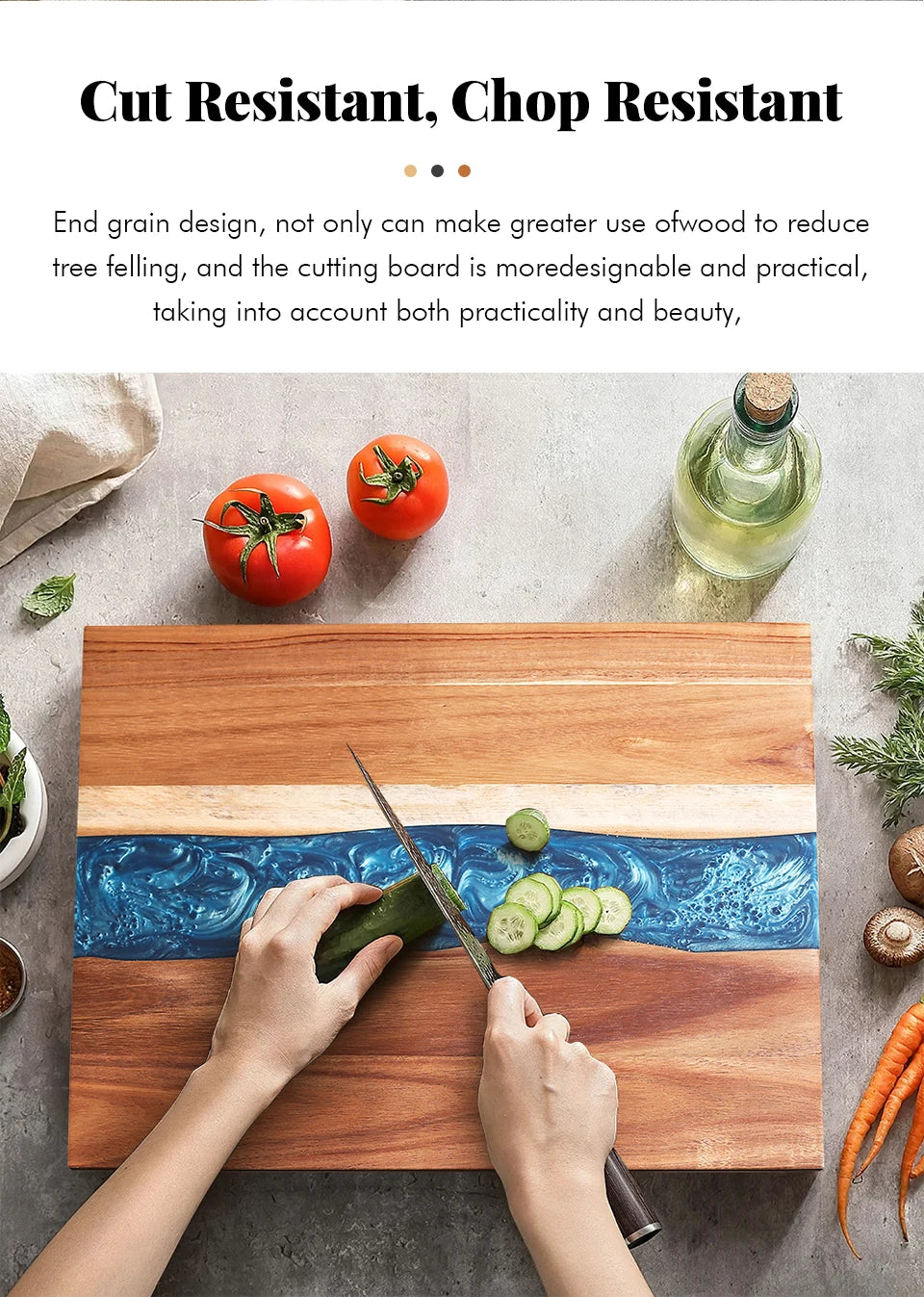 Acacia Wood Resin Cutting Board