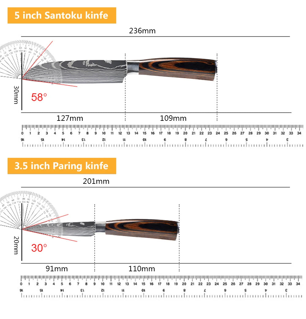Hikari Series Laser Damascus Knife Collection