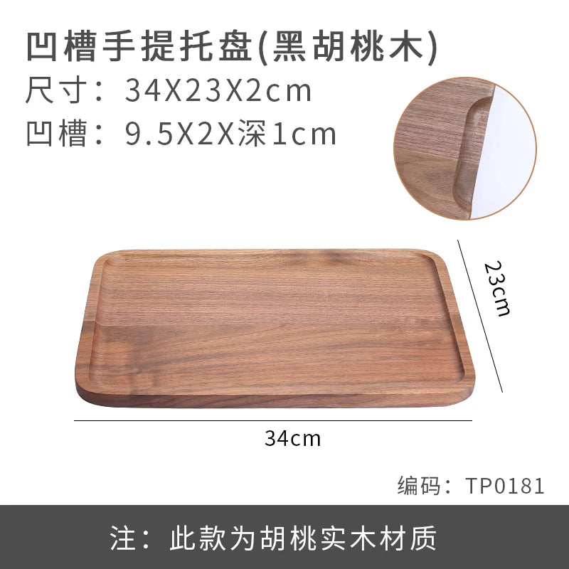 Black Walnut Solid Wood Tray