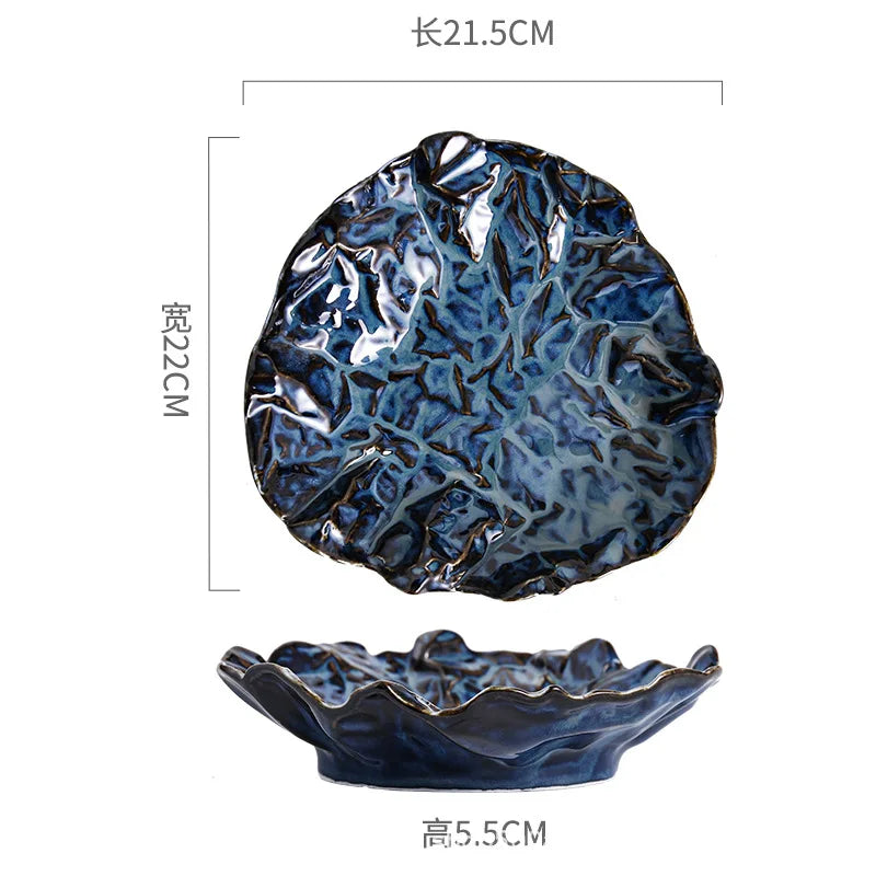 Kiln-Fired Irregular Ceramic Plate