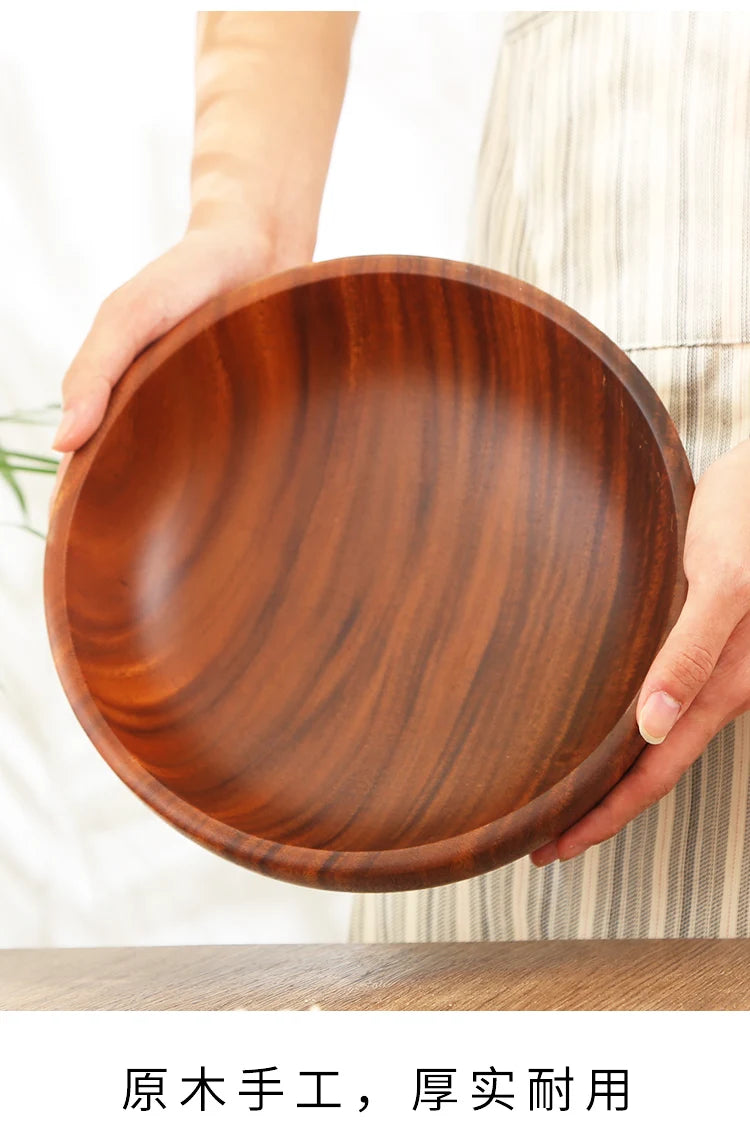 Acacia Wood Salad Wood Bowl
