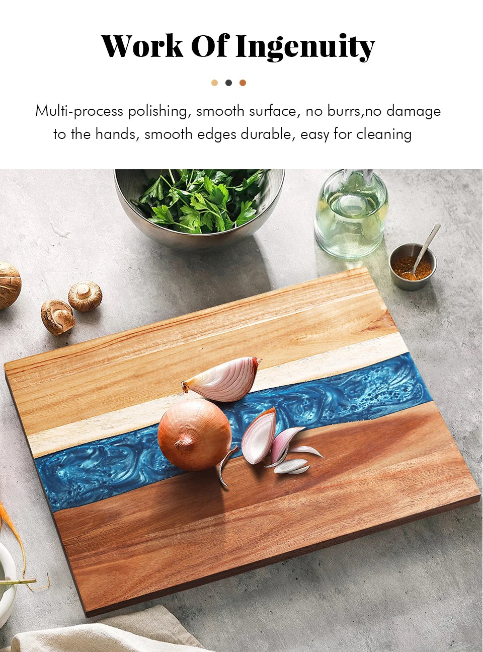 Acacia Wood Resin Cutting Board