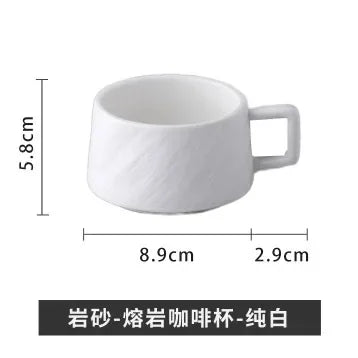 Japanese-style Rock Sand Ceramic Coffee Cup Set