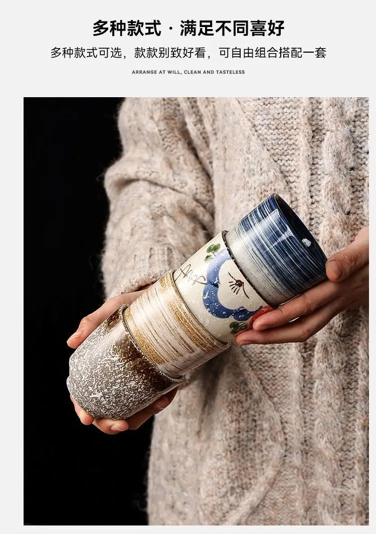 Japanese style Hefeng hand-painted ceramic tea cup