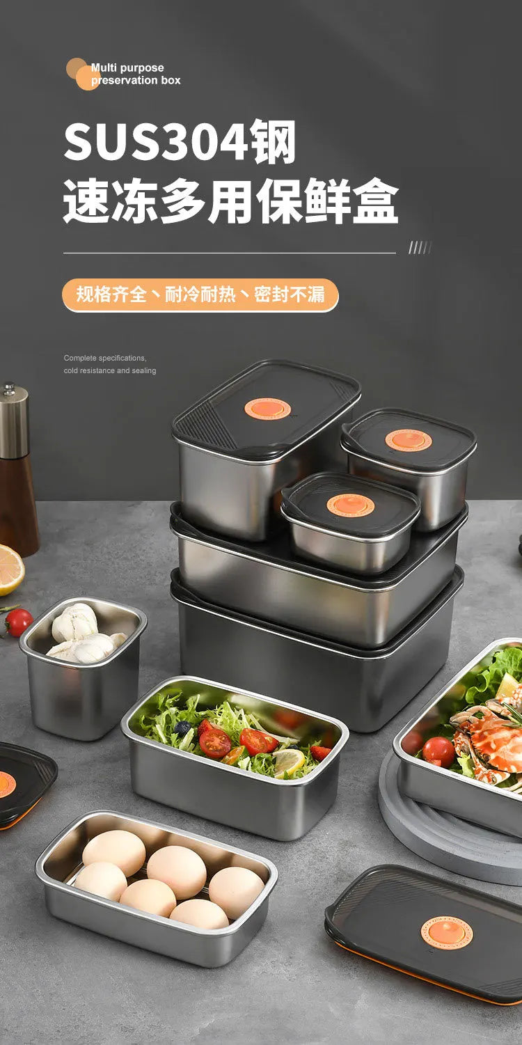 Stainless steel crisper sealed lunch box